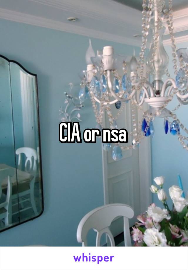 CIA or nsa 