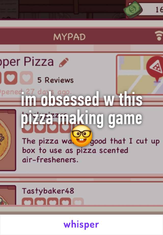 im obsessed w this pizza making game 🤓