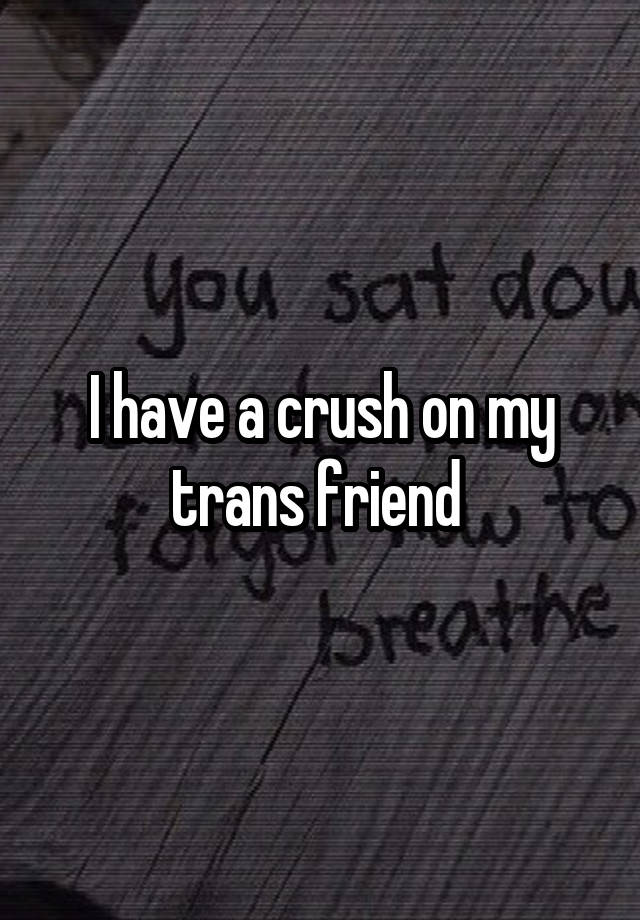 I have a crush on my trans friend 