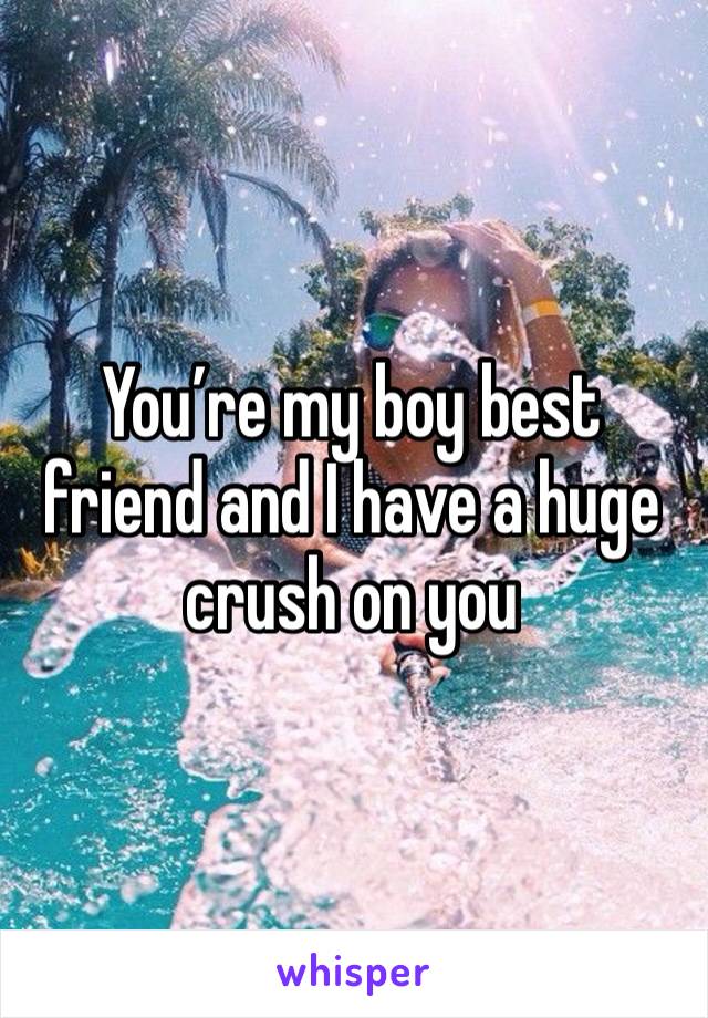 You’re my boy best friend and I have a huge crush on you 