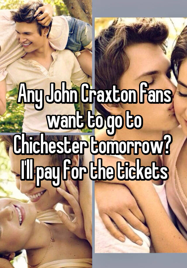 Any John Craxton fans want to go to Chichester tomorrow? 
I'll pay for the tickets