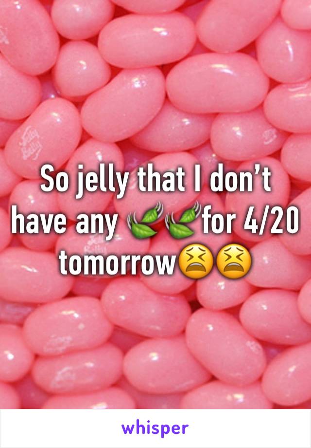 So jelly that I don’t have any 🍃🍃for 4/20 tomorrow😫😫