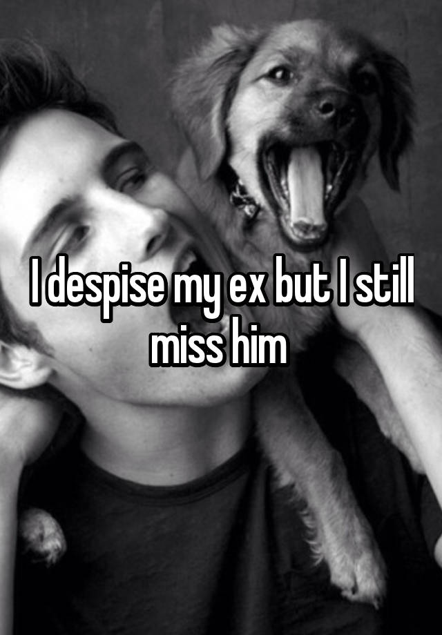 I despise my ex but I still miss him 