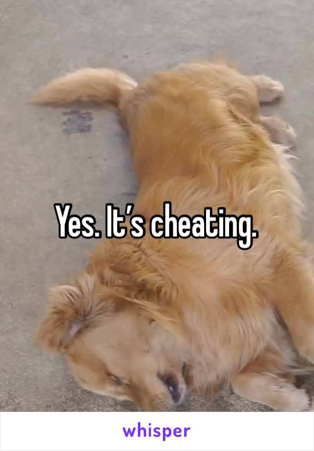 Yes. It’s cheating.