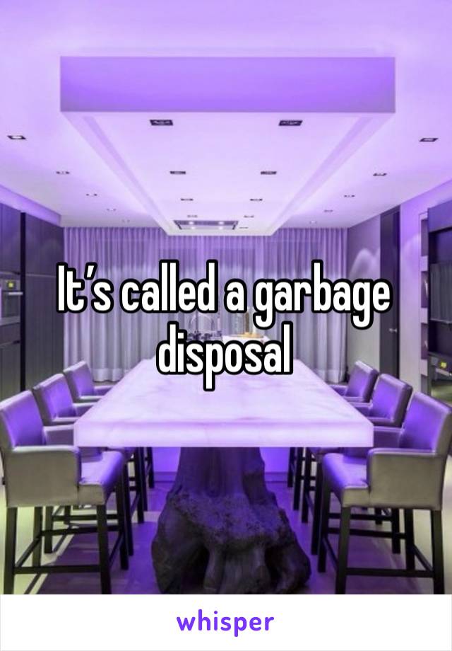 It’s called a garbage disposal