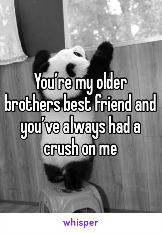 You’re my older brothers best friend and you’ve always had a crush on me