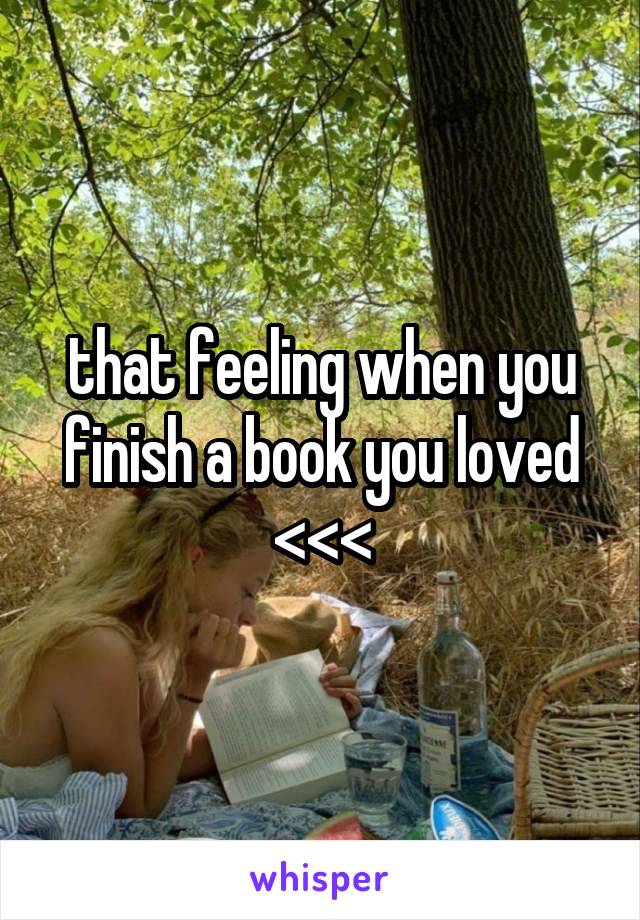 that feeling when you finish a book you loved <<<