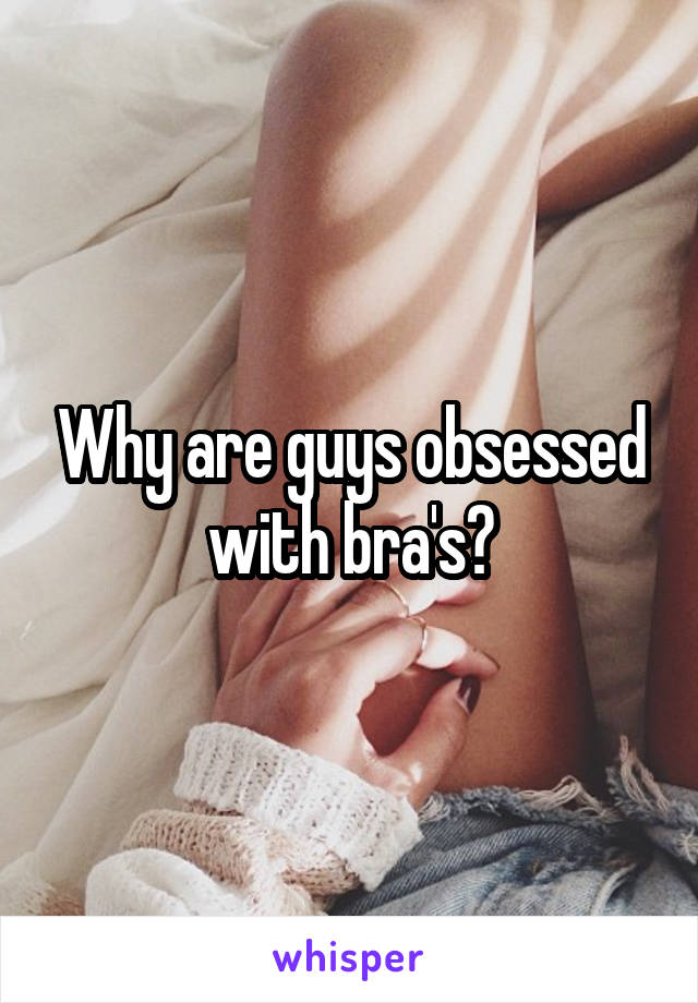 Why are guys obsessed with bra's?