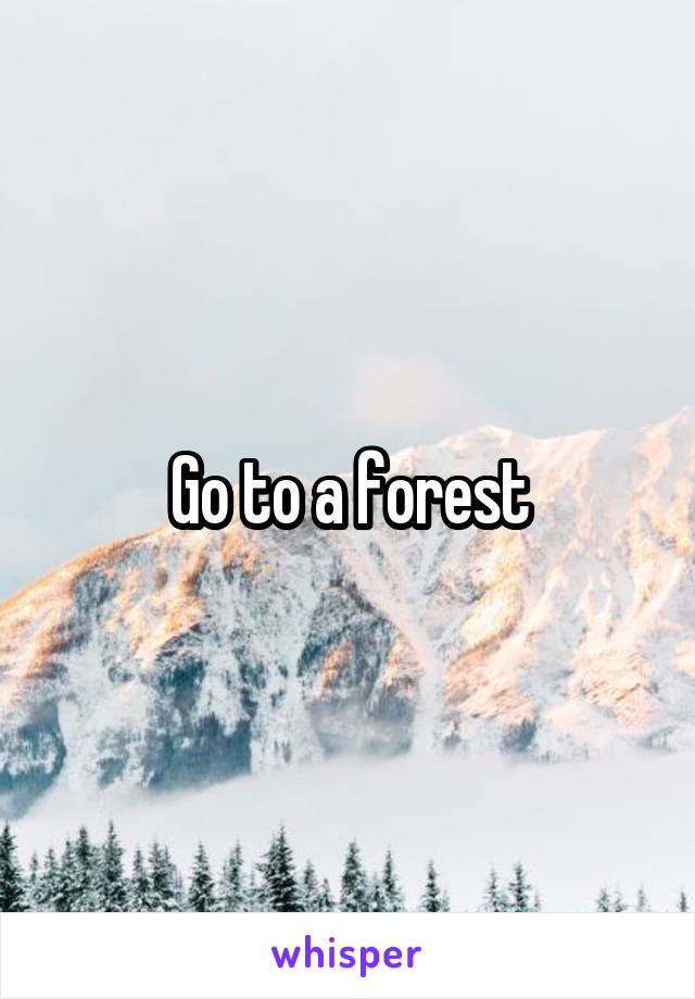 Go to a forest