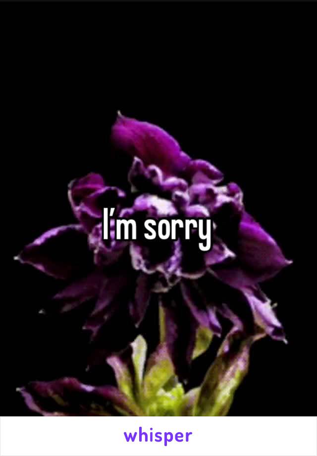 I’m sorry