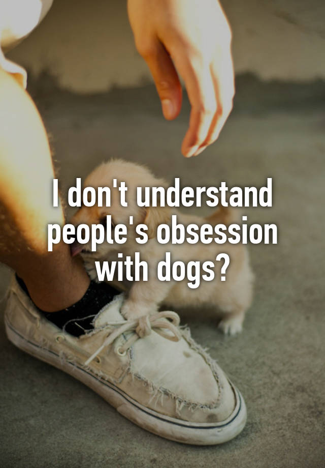 I don't understand people's obsession with dogs?