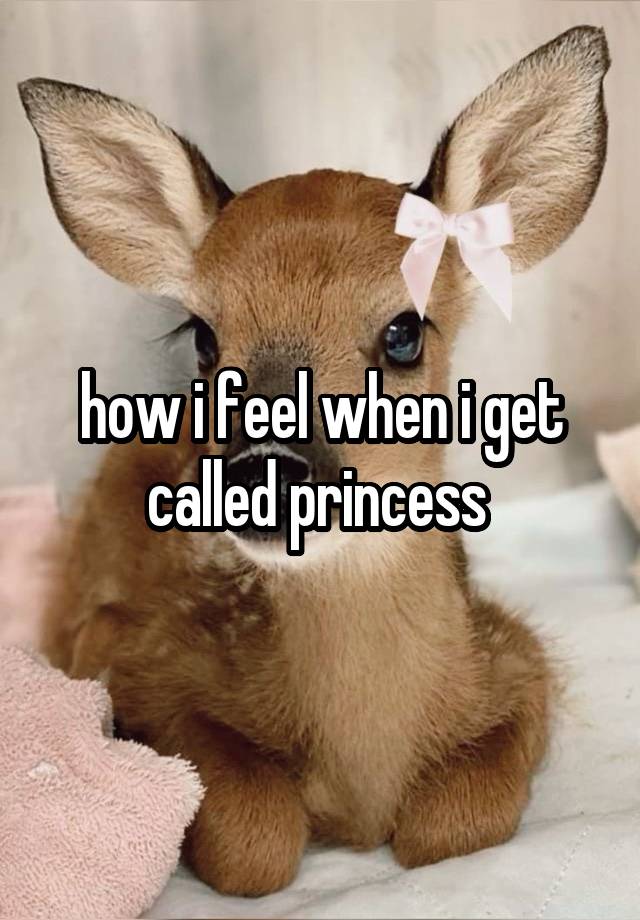 how i feel when i get called princess 