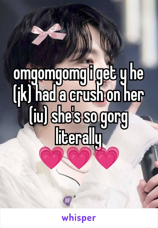 omgomgomg i get y he (jk) had a crush on her (iu) she's so gorg literally
💗💗💗