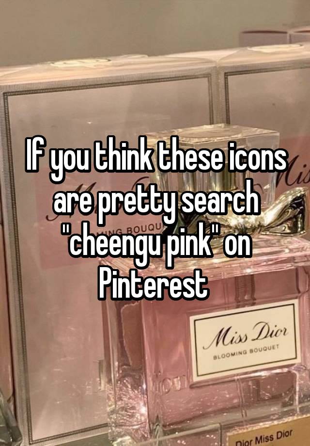 If you think these icons are pretty search "cheengu pink" on Pinterest 