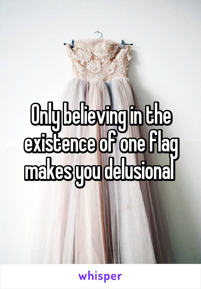 Only believing in the existence of one flag makes you delusional 