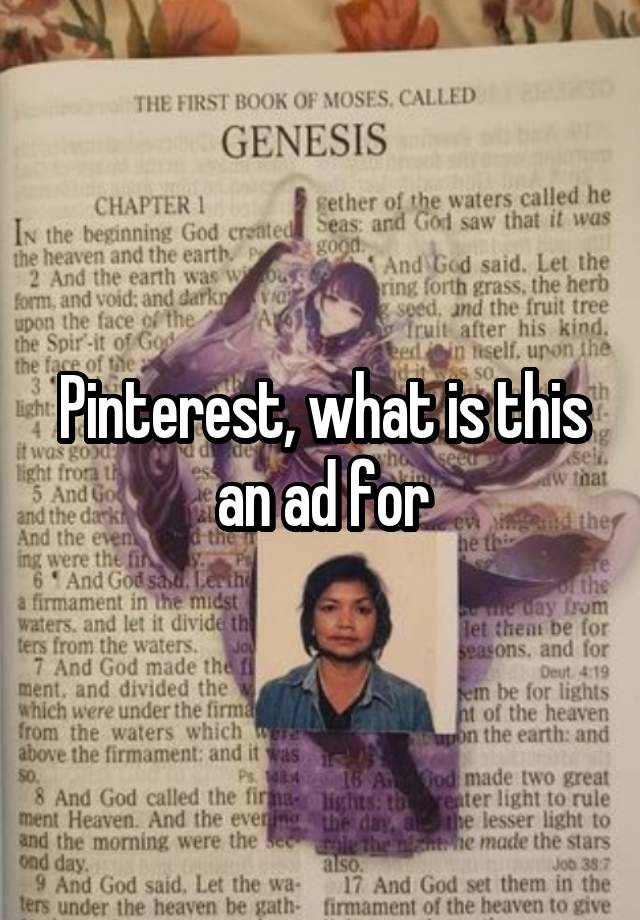 Pinterest, what is this an ad for