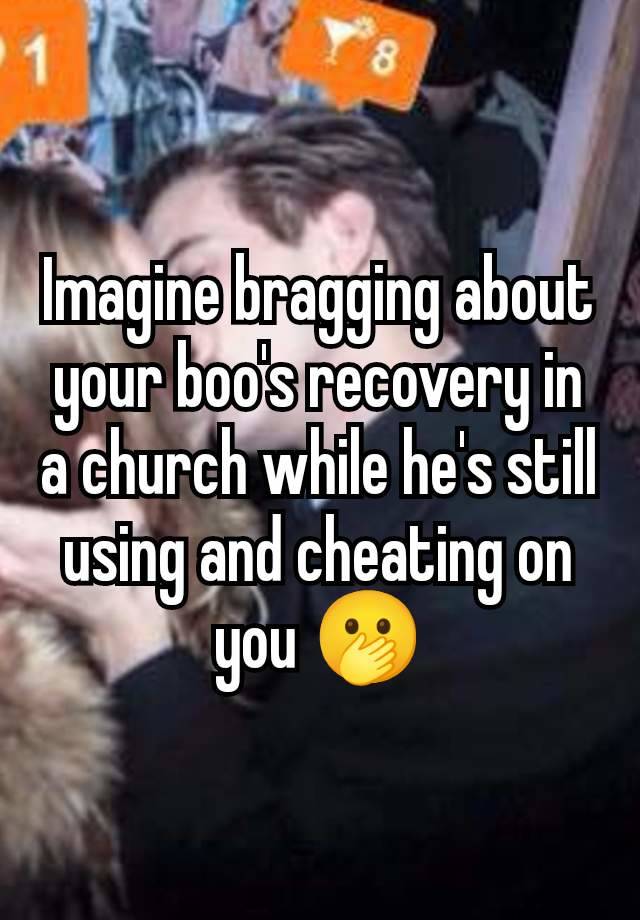 Imagine bragging about your boo's recovery in a church while he's still using and cheating on you 🫢