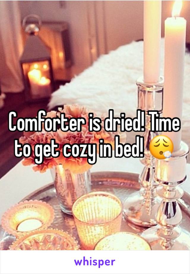 Comforter is dried! Time to get cozy in bed! 😮‍💨