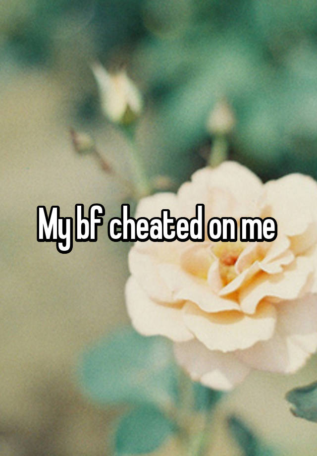 My bf cheated on me 