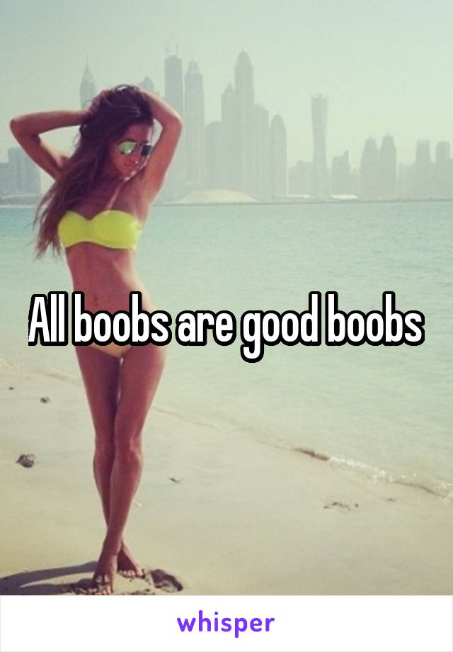 All boobs are good boobs 