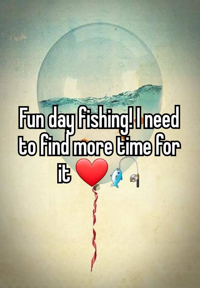 Fun day fishing! I need to find more time for it ❤️🎣