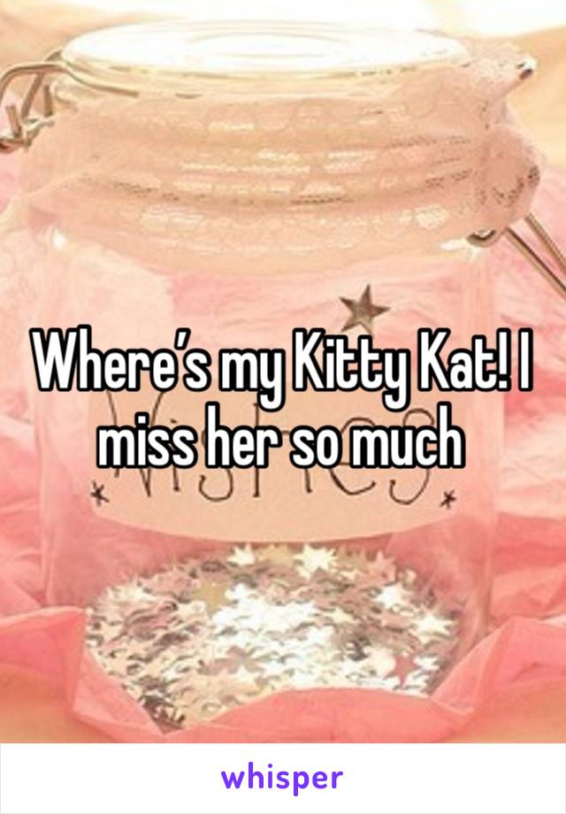 Where’s my Kitty Kat! I miss her so much 