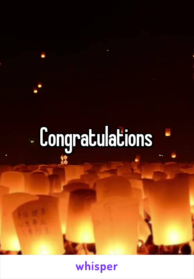 Congratulations 