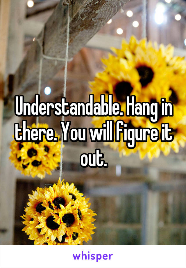 Understandable. Hang in there. You will figure it out.