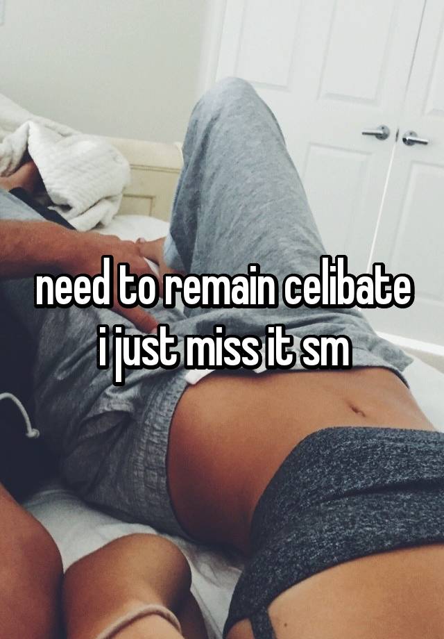 need to remain celibate i just miss it sm