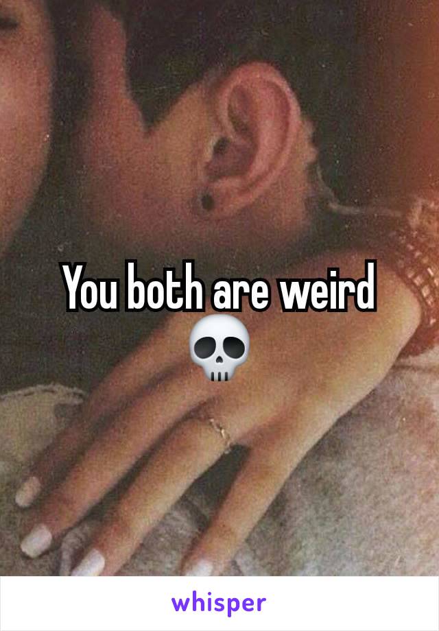 You both are weird 💀