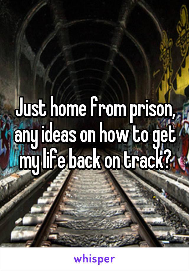 Just home from prison, any ideas on how to get my life back on track?