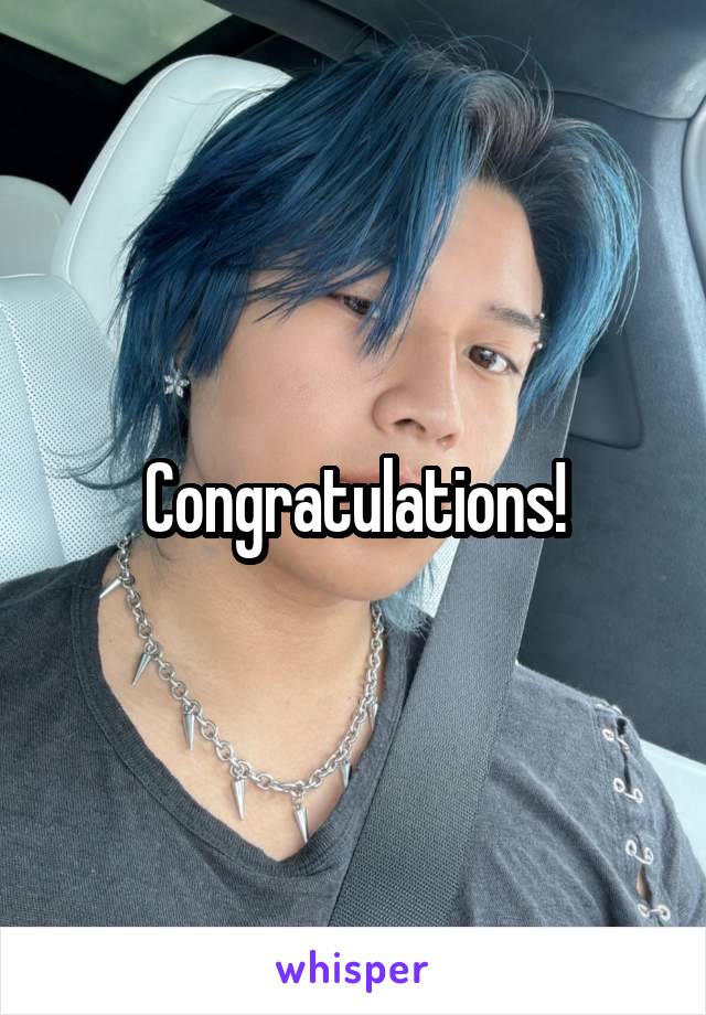 Congratulations!