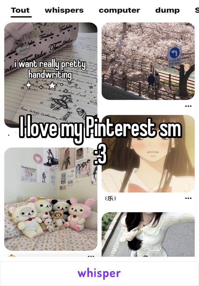 I love my Pinterest sm
:3