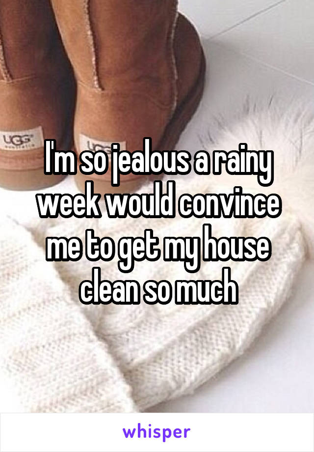 I'm so jealous a rainy week would convince me to get my house clean so much