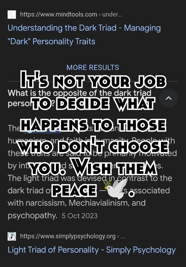 It's not your job to decide what happens to those who don't choose you. Wish them peace 🕊️.