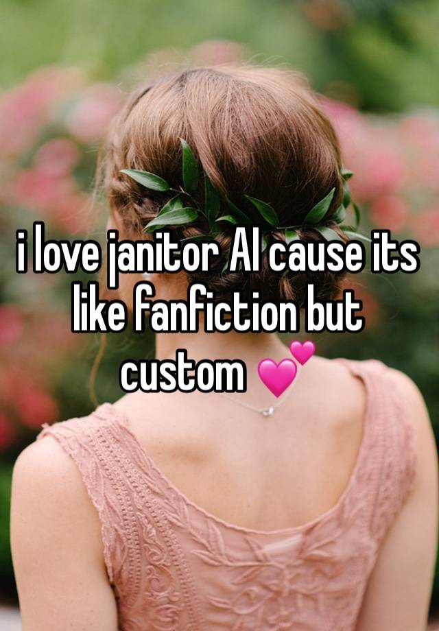 i love janitor AI cause its like fanfiction but custom 💕