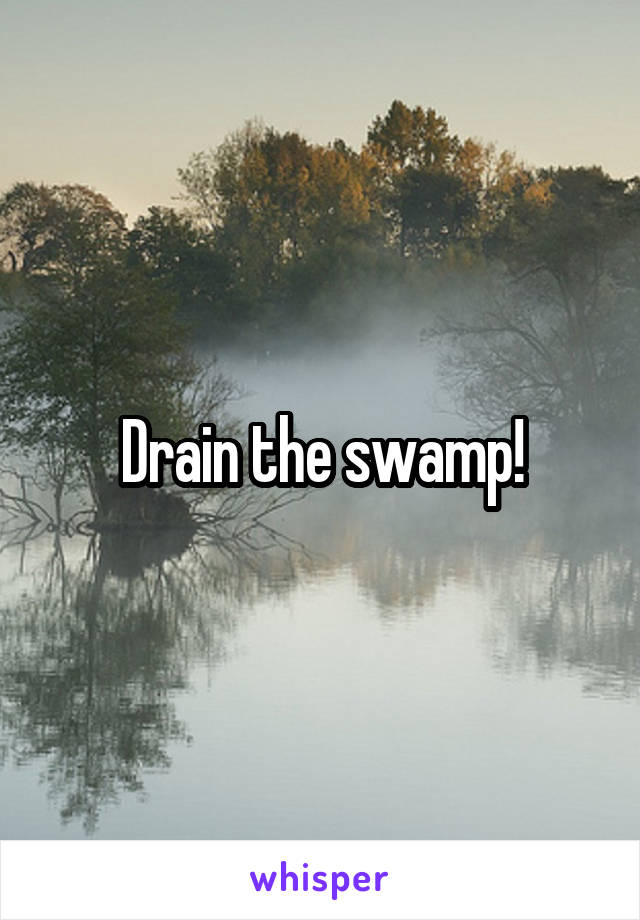 Drain the swamp!