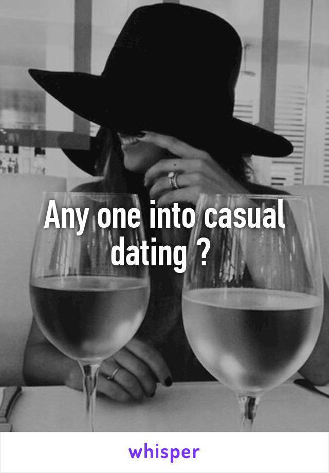 Any one into casual dating ? 