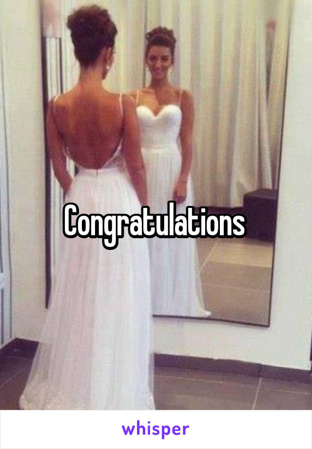 Congratulations 