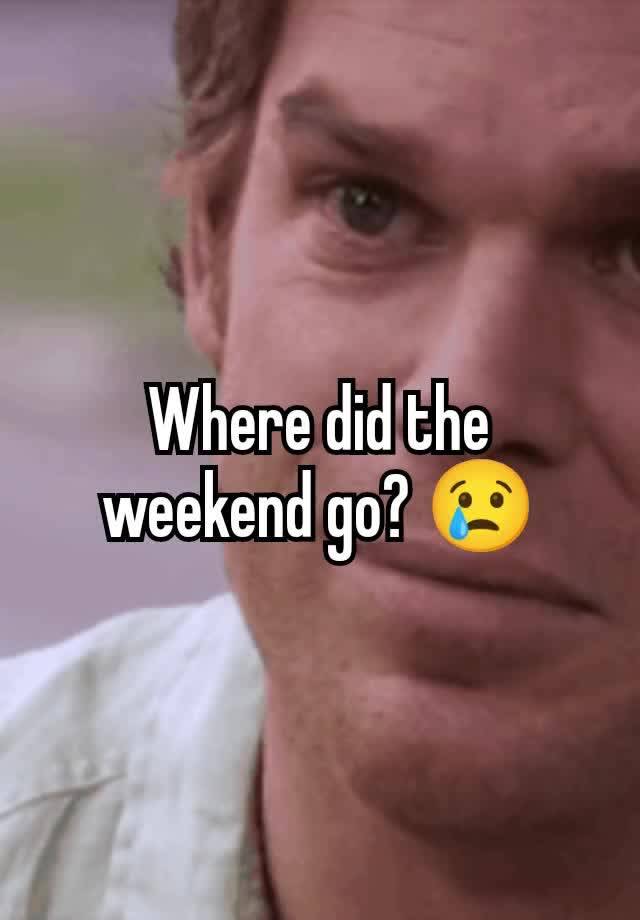 Where did the weekend go? 😢