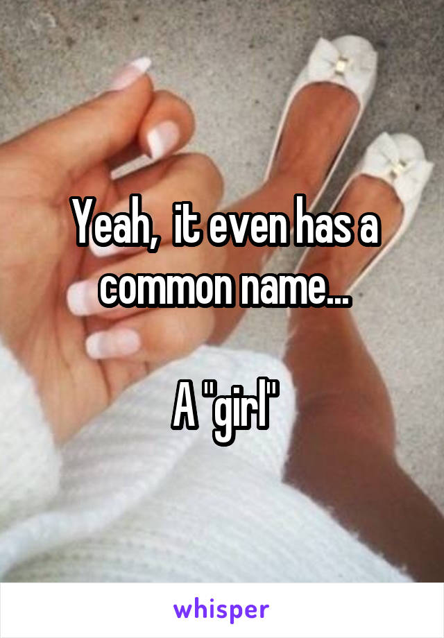 Yeah,  it even has a common name...

A "girl"