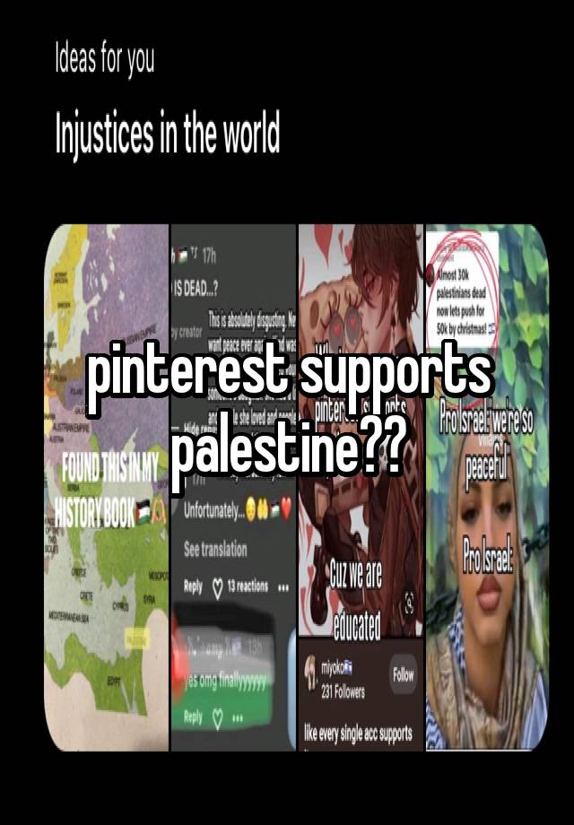 pinterest supports palestine??