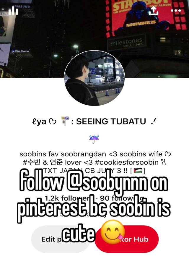 follow @soobynnn on pinterest bc soobin is cute 😋