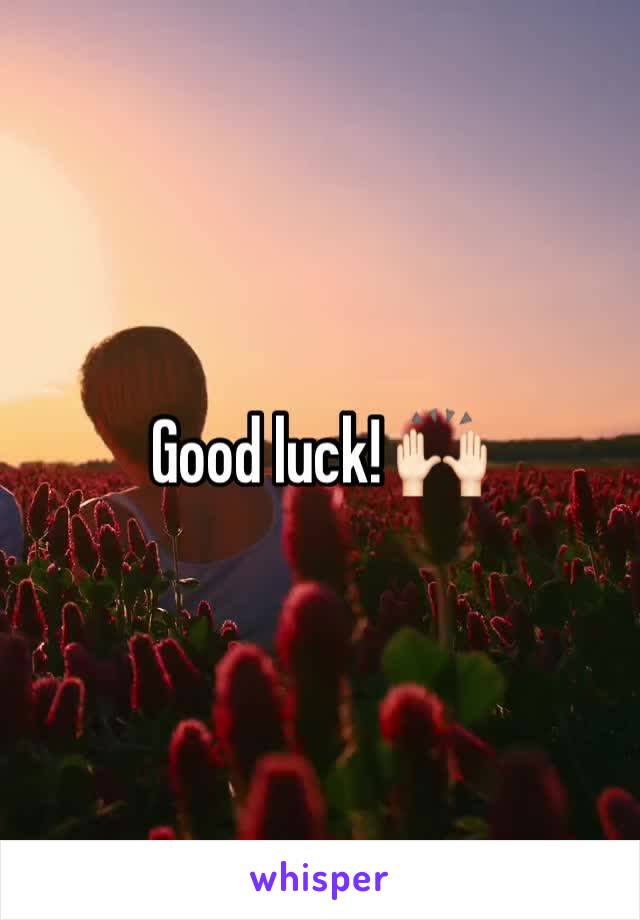 Good luck! 🙌🏻