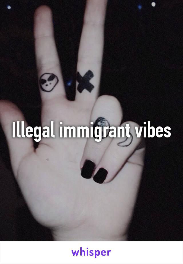 Illegal immigrant vibes