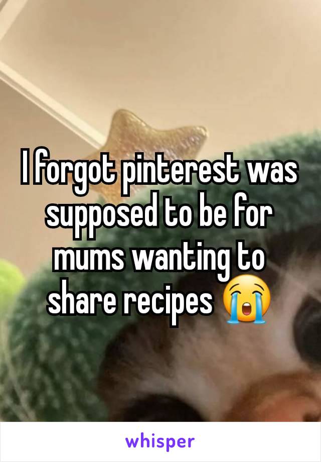 I forgot pinterest was supposed to be for mums wanting to share recipes 😭