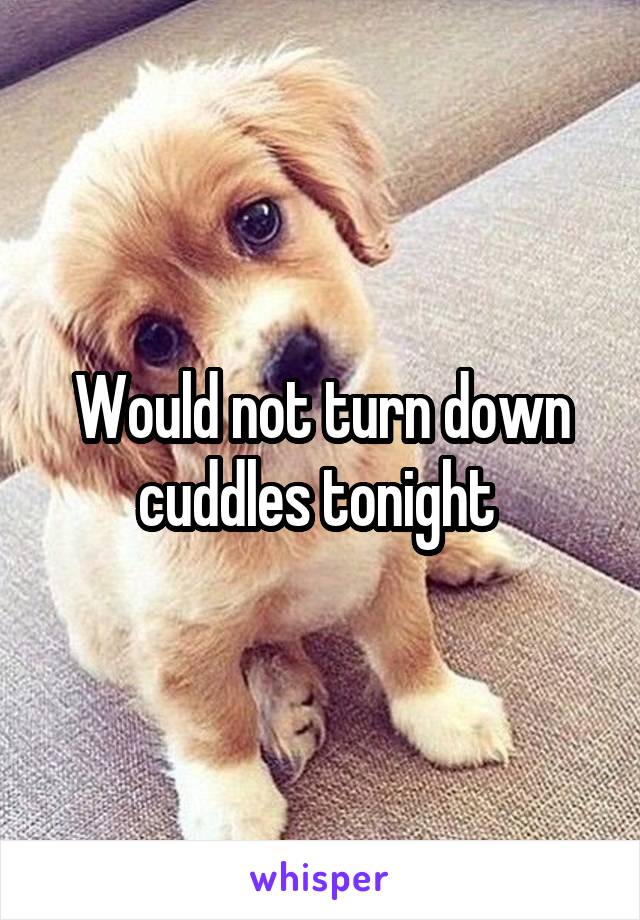 Would not turn down cuddles tonight 