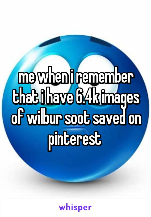 me when i remember that i have 6.4k images of wilbur soot saved on pinterest 