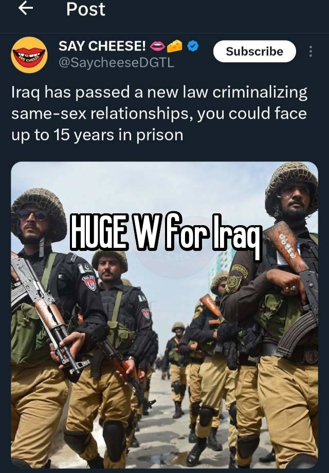 HUGE W for Iraq