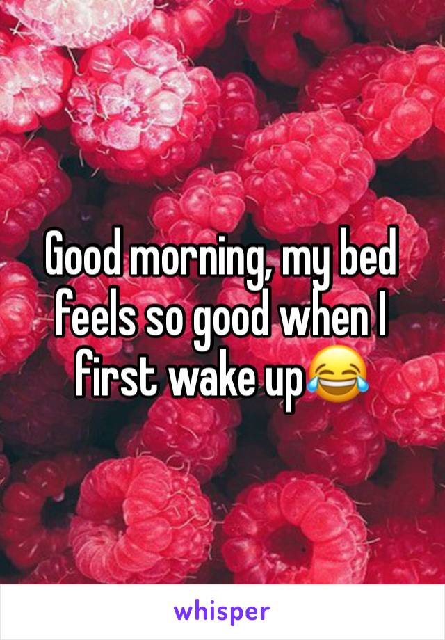 Good morning, my bed feels so good when I first wake up😂